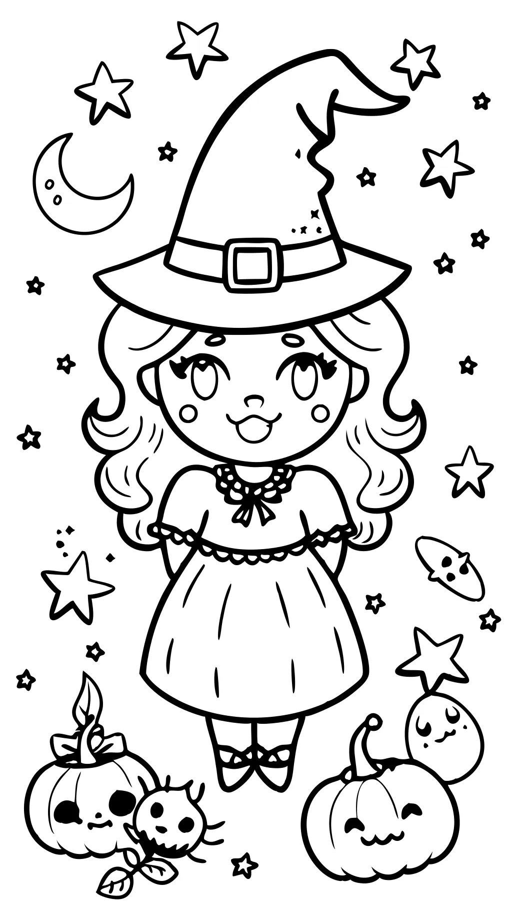 cute witch coloring pages